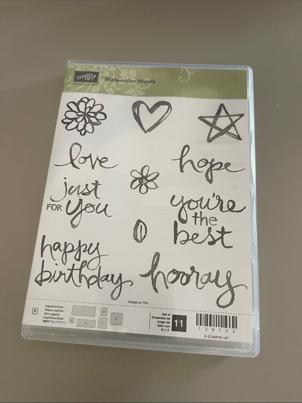 STAMPIN UP! Watercolor Words Stamp Set